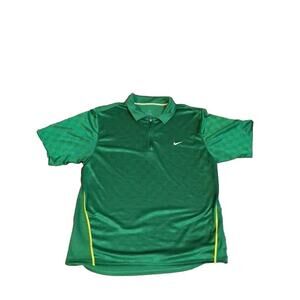 Nike Golf Polo Shirt Dri Fit Tour Performance Mens Sz M Gray Green Athletic